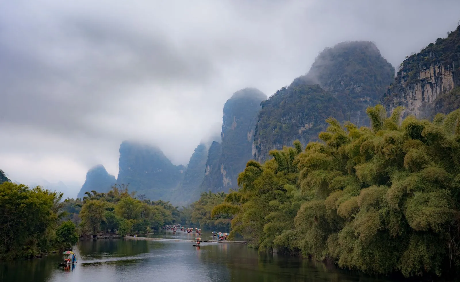Mist over the Guilin karst