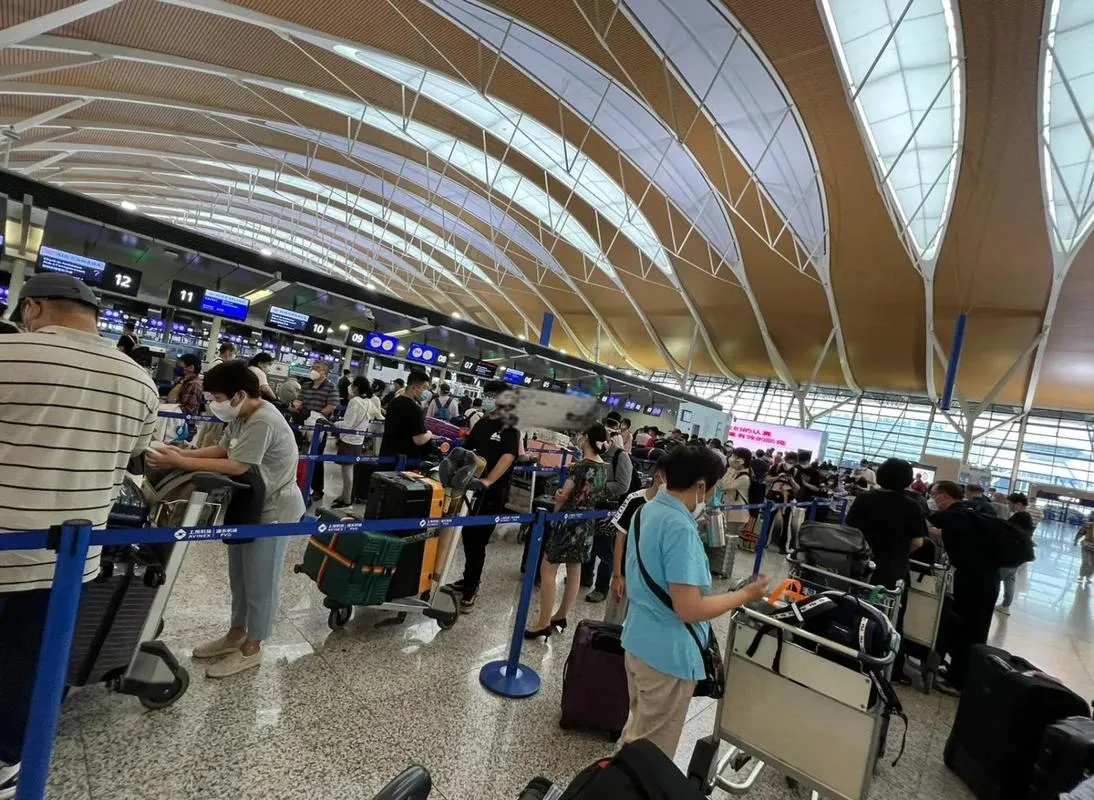 Shanghai Pudong International Airport arrivals hall