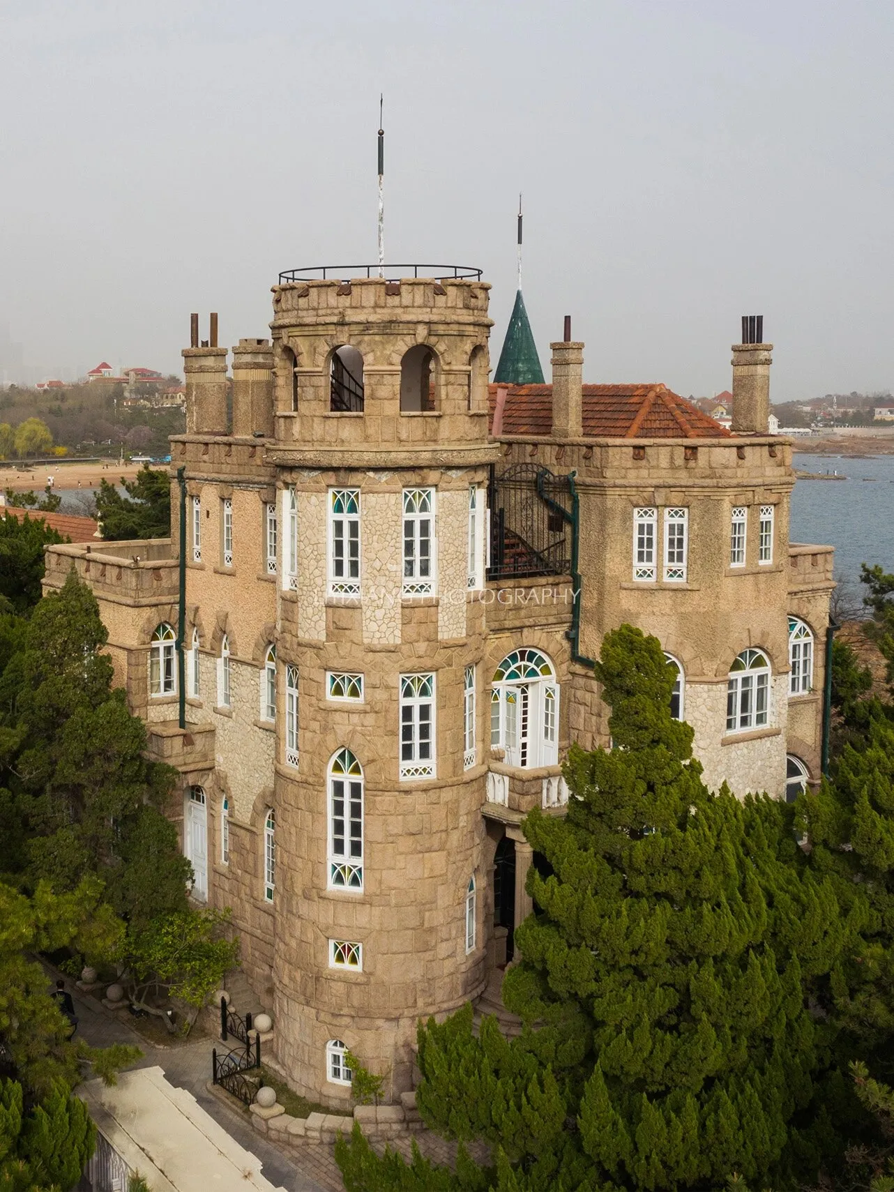 Huashi Lou, the Greek-Roman-Gothic Flower Stone House in the Badaguan villa district