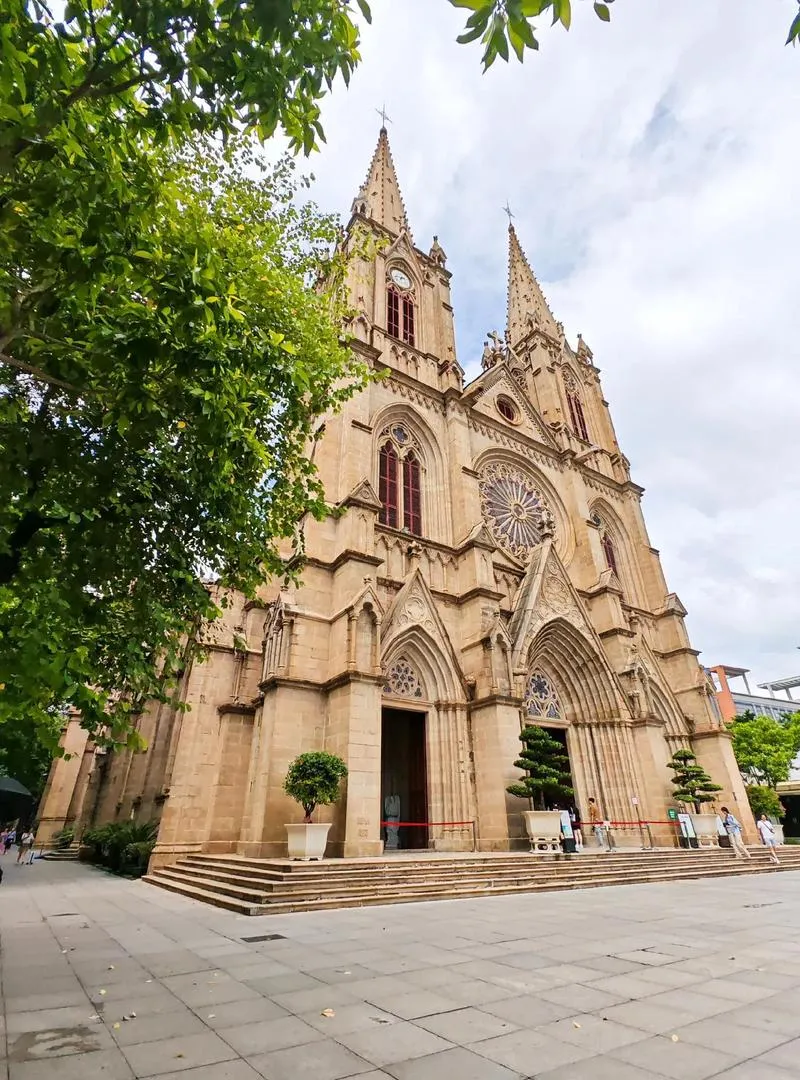 Sacred Heart Cathedral, the all-granite Gothic "Stone House" on Yide Road