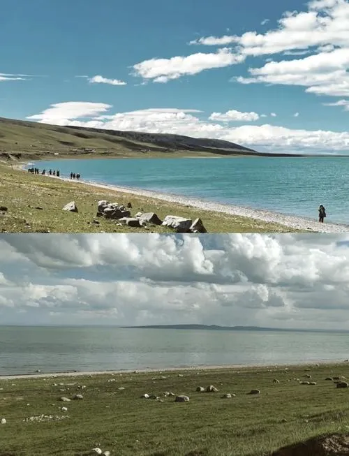 Qinghai Lake loop, grassland and salt lakes