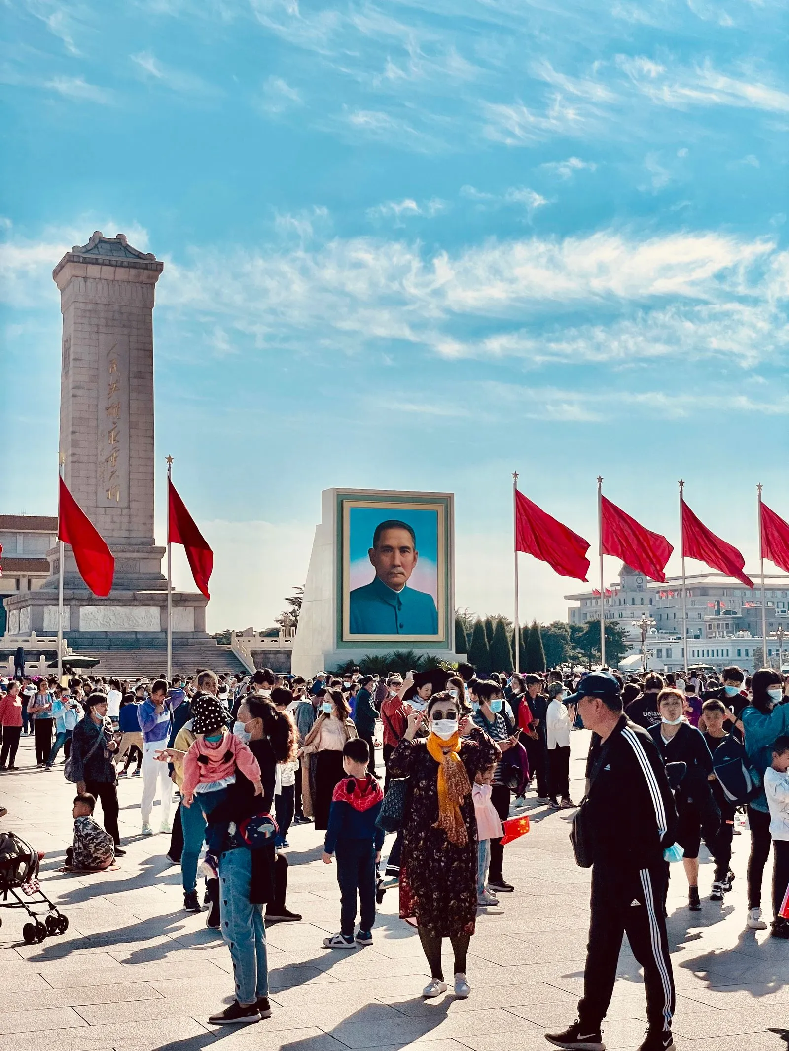 National Day crowd at a flagship Beijing sight
