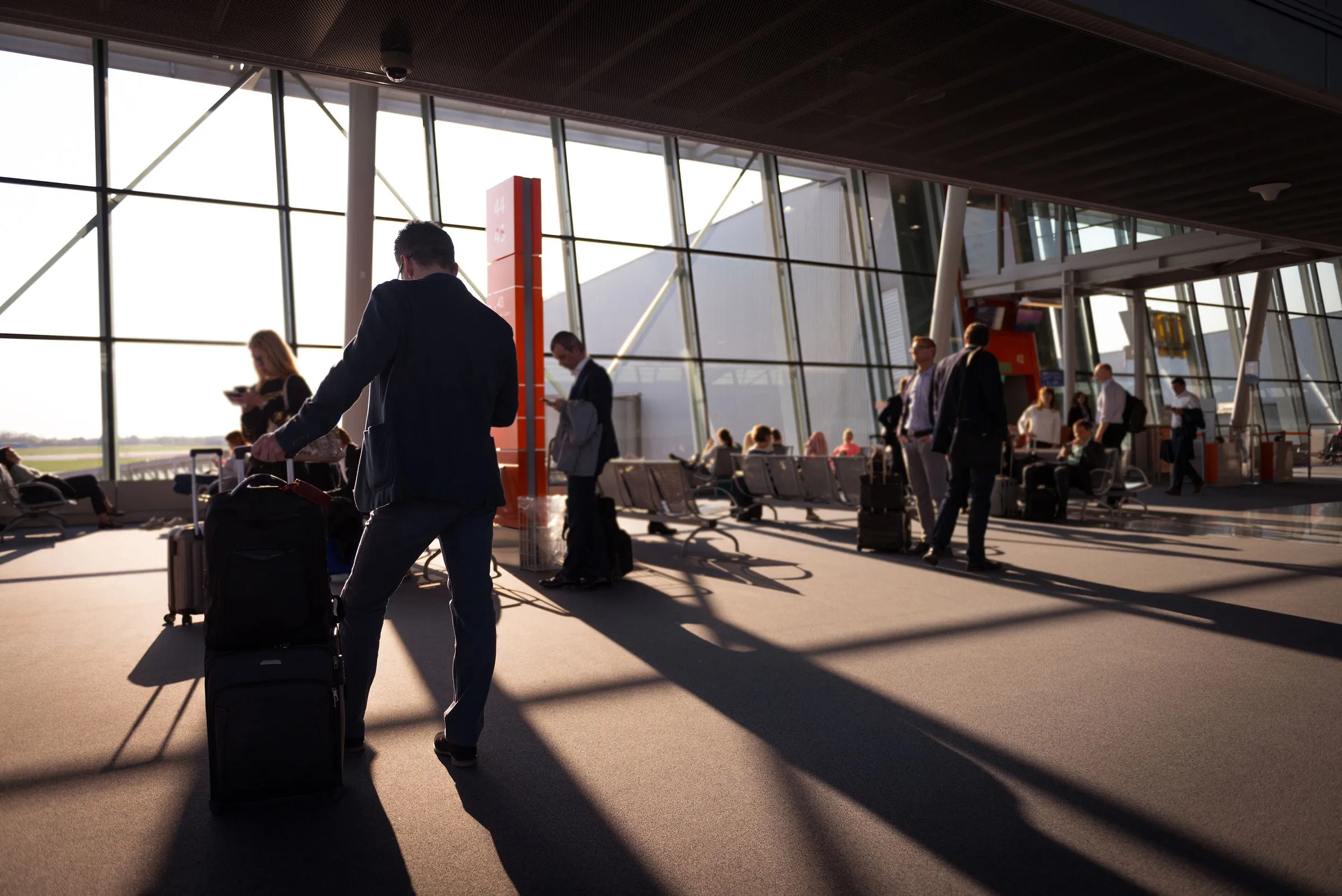Arrivals hall at a Chinese airport
