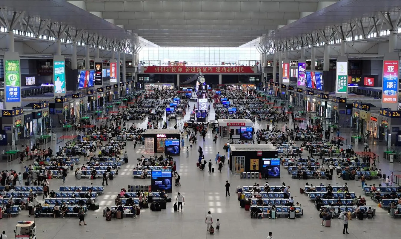 The concourse of a major high-speed rail station