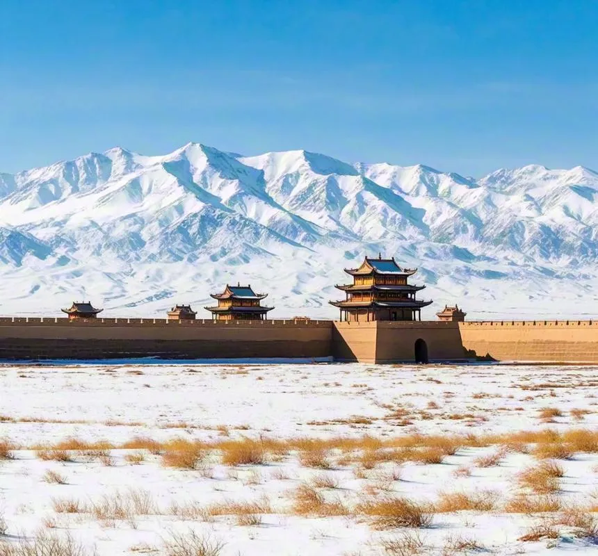 Jiayuguan fortress — the Ming Great Wall's western terminus