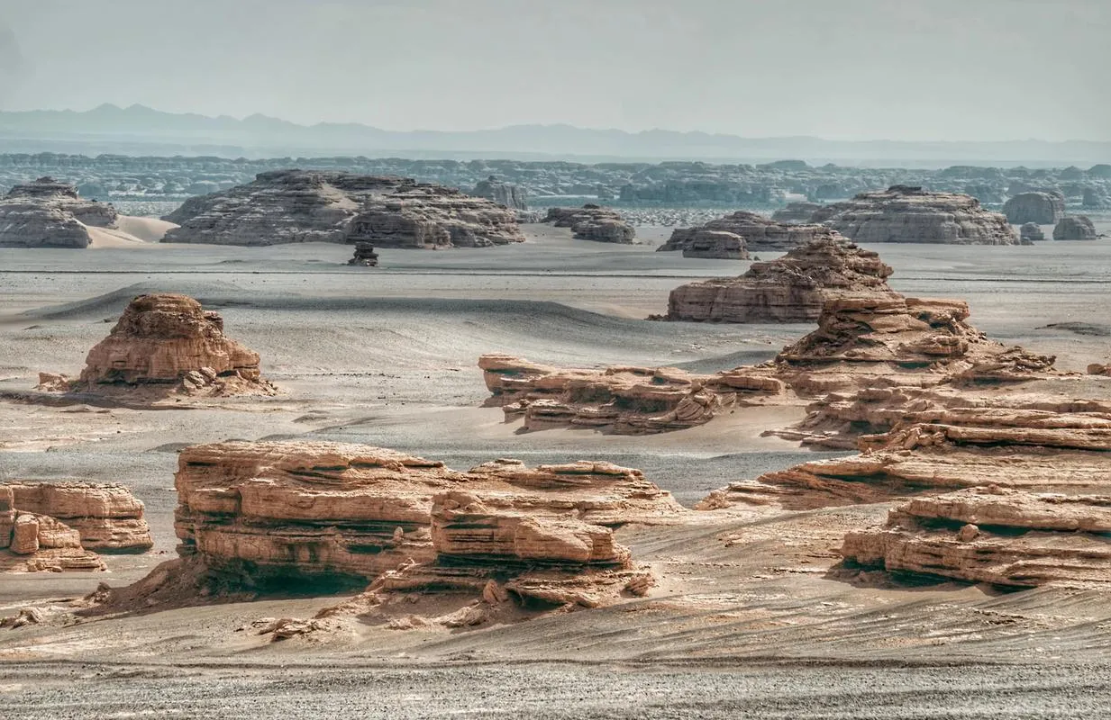 Yadan "Devil City" wind-carved landform near Dunhuang